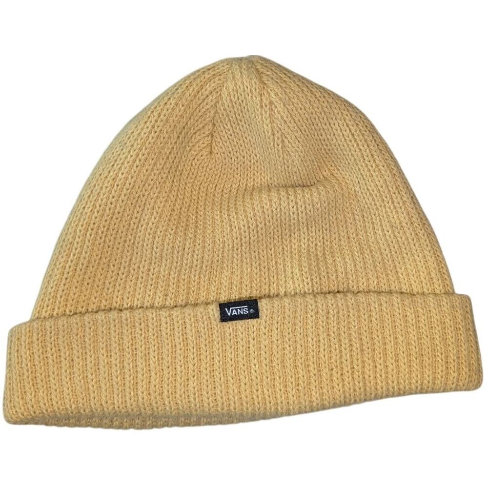 Vans Knit Beanie Stocking Hat Cap Gold Yellow One Size Unisex Streetwear Stretch